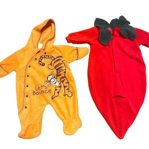 Disney Winnie The Pooh Baby Costumes 2 Pieces Lot Size 0-6M